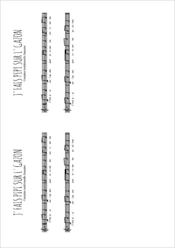 J'fais pipi sur l'gazon Partition gratuite